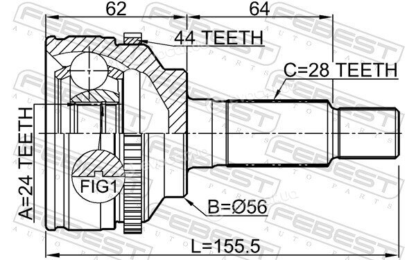 Febest 0510-TRIBA44