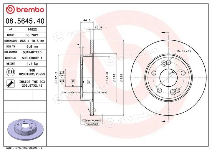 Brembo 08.5645.40