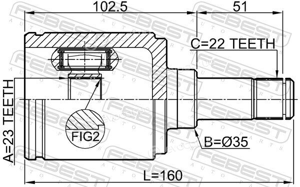 Febest 1811-A16XERATRH