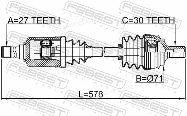 Febest 1614-221FRH