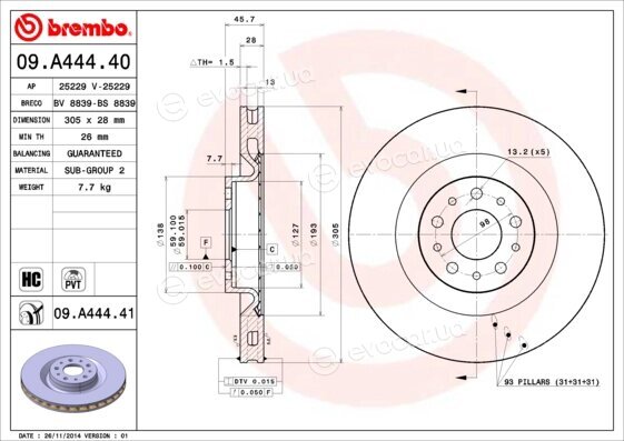 Brembo 09.A444.41