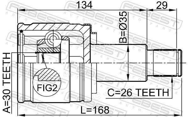 Febest 0711-XL7RH