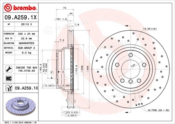 Brembo 09.A259.1X