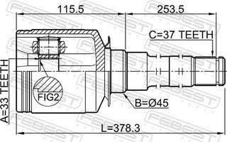 Febest 1611-164SRH