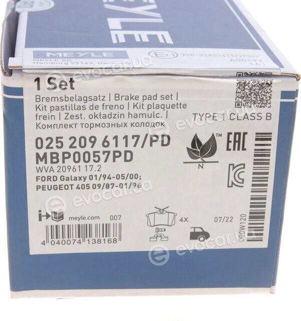 Meyle 025 209 6117/PD
