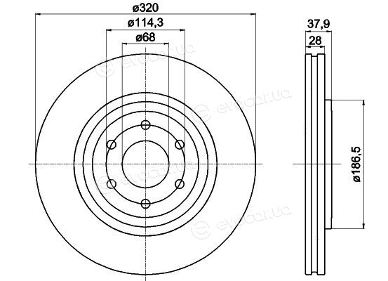 Hella Pagid 8DD 355 129-541