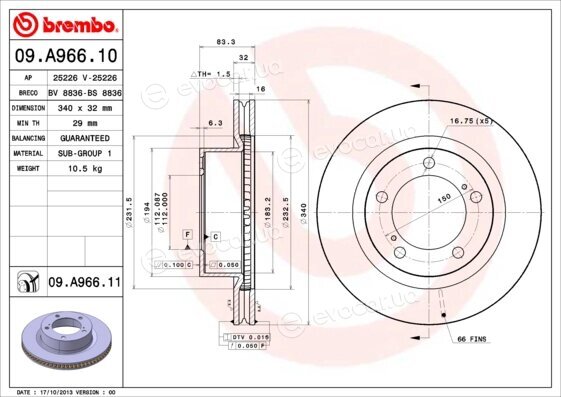 Brembo 09.A966.11