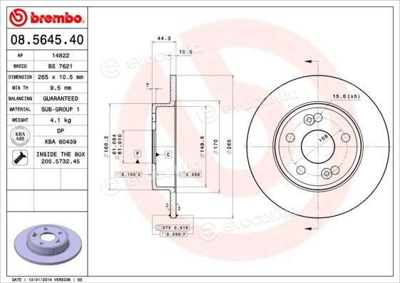 Brembo 08.5645.40