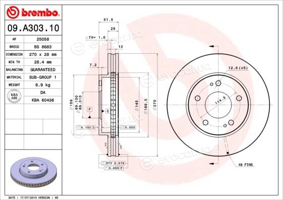 Brembo 09.A303.10