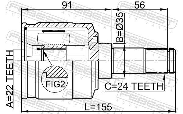 Febest 2211-SPAATLH