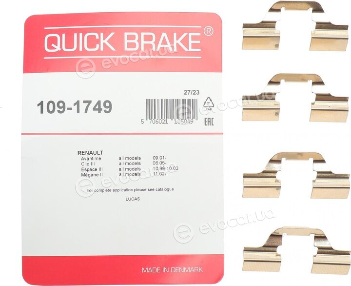 Kawe / Quick Brake 109-1749