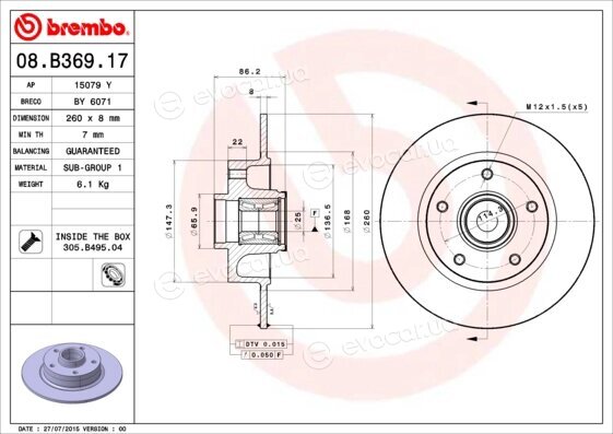 Brembo 08.B369.17