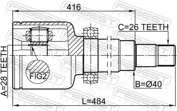 Febest 2111-CA220RH