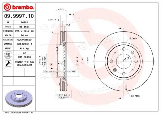 Brembo 09.9997.10