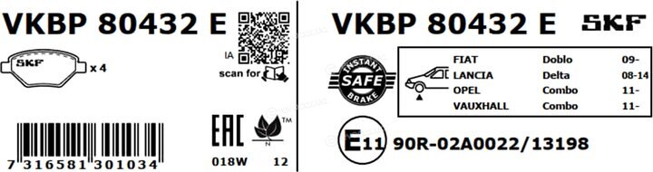 SKF VKBP 80432 E