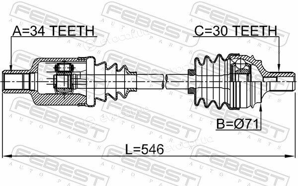 Febest 1614-221FLH