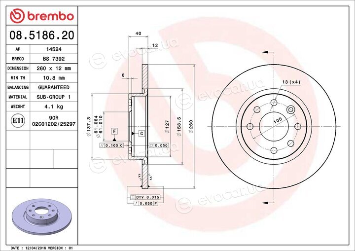 Brembo 08.5186.20