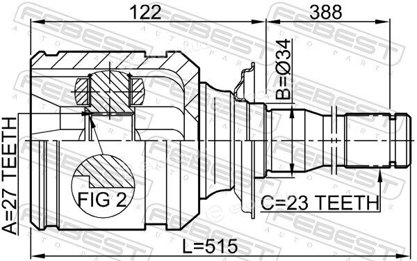 Febest 0111-ACA20RH