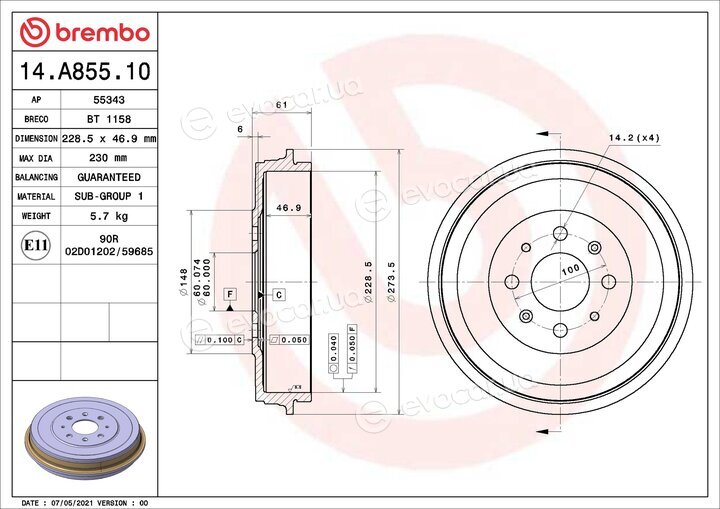 Brembo 14.A855.10