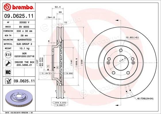 Brembo 09.D625.11