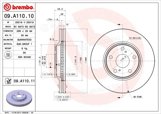 Brembo 09.A110.11