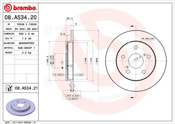 Brembo 08.A534.21