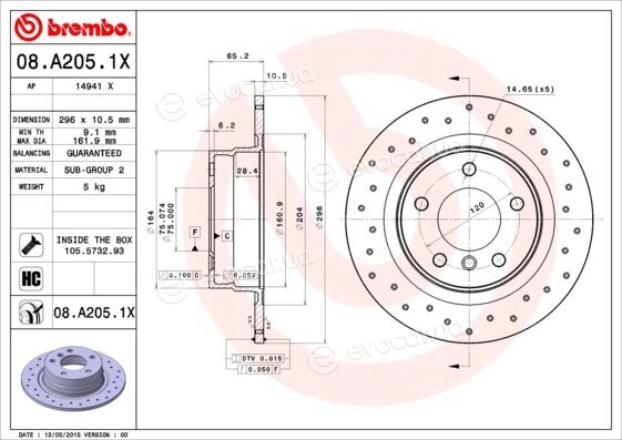 Brembo 08.A205.1X