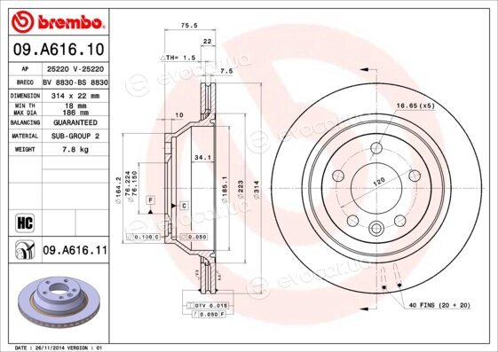 Brembo 09.A616.11