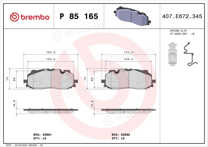 Brembo P 85 165X