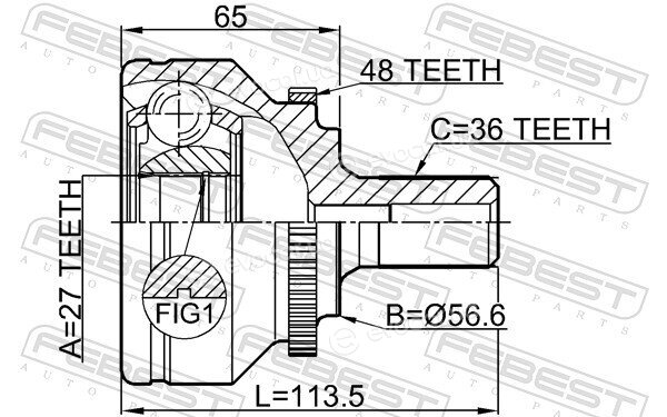 Febest 2710-V70A48