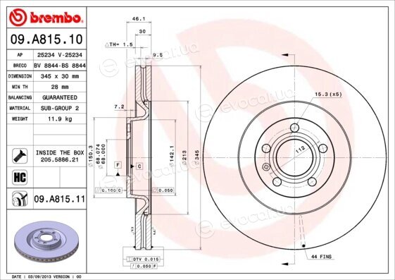 Brembo 09.A815.11