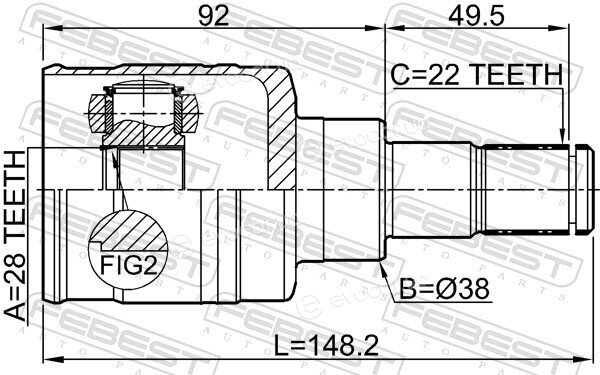 Febest 0711-RS413ATLH