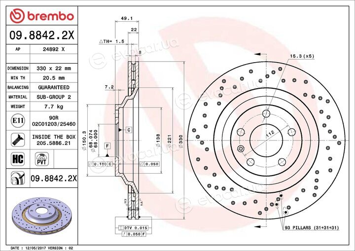 Brembo 09.8842.2X