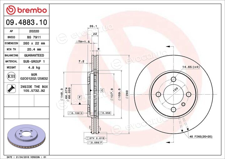 Brembo 09.4883.10