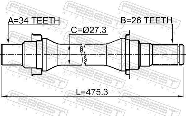 Febest 1012-V250RH