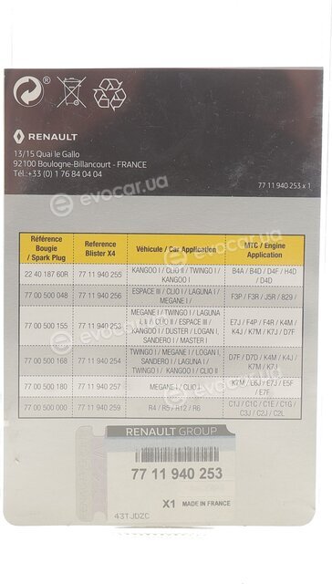 Renault / Nissan 7711940253