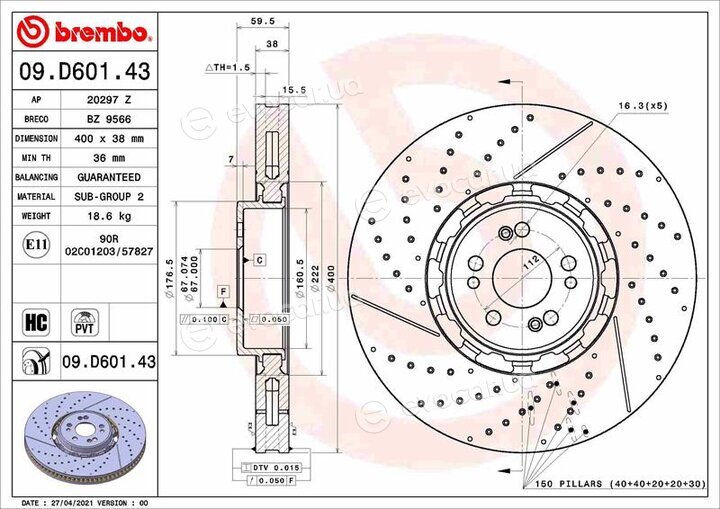 Brembo 09.D601.43