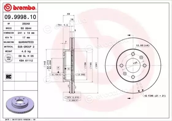 Brembo 09.9998.10