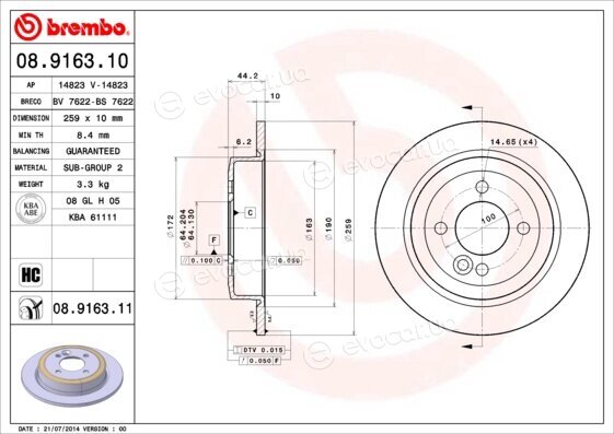 Brembo 08.9163.10