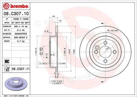 Brembo 08.C307.11