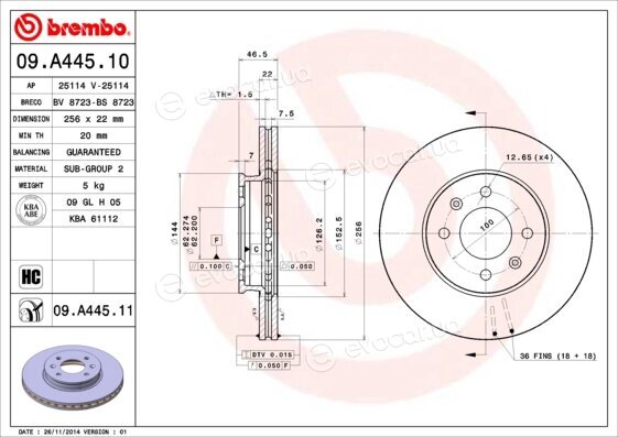 Brembo 09.A445.10