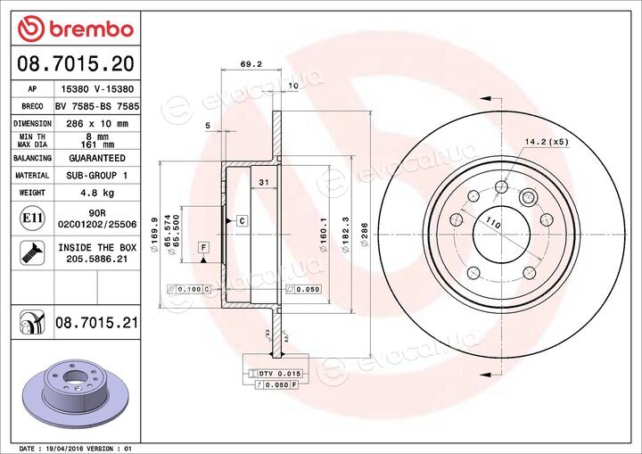 Brembo 08.7015.21