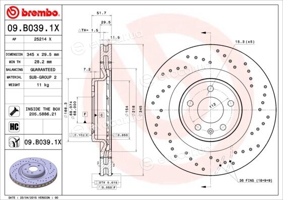 Brembo 09.B039.1X