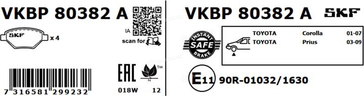 SKF VKBP 80382 A