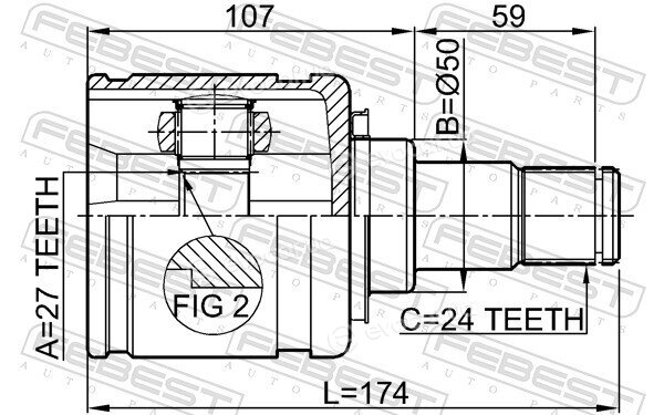 Febest 0111-GSV40LH