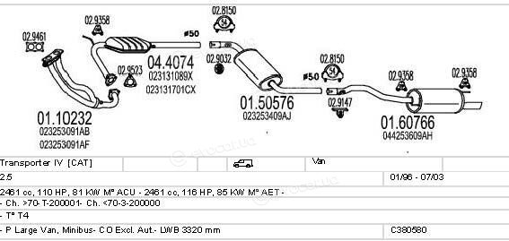 MTS C380580002544