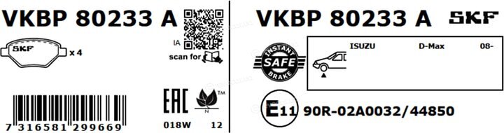 SKF VKBP 80233 A