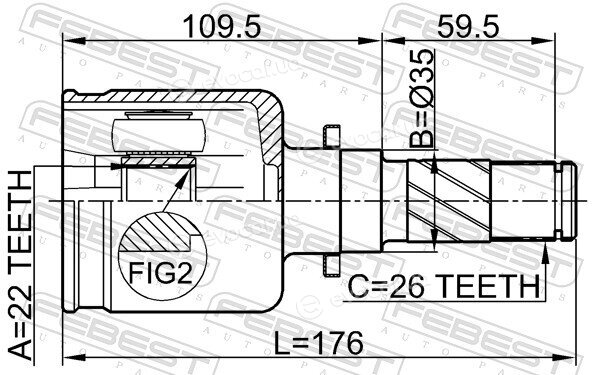 Febest 0511-M316ATLH