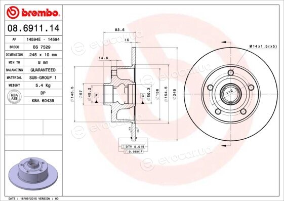 Brembo 08.6911.14