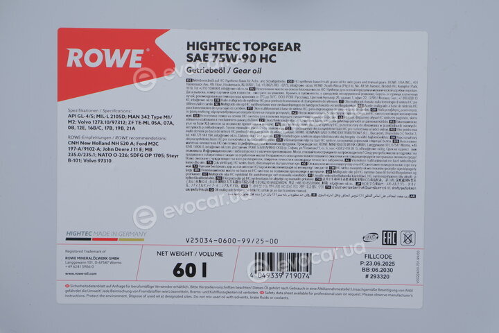 Rowe 25034-0600-99